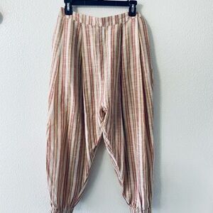 Urban Outfitters Striped Harem Pants – Boho Relaxed Fit – Elastic Ankles
